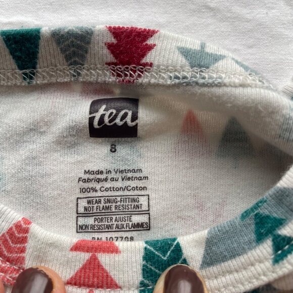 Tea Collection Kids Winter Woodland Pajama Set Size 8 - Picture 5 of 11